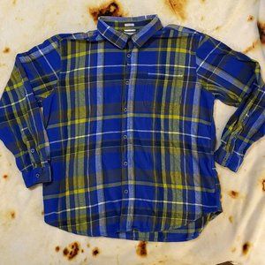 Columbia Shirt long sleeves color blue/green size